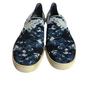 Rothy's The Butchers Daughter W 11 Blue Limited Edition Shibori Slip On Sneakers